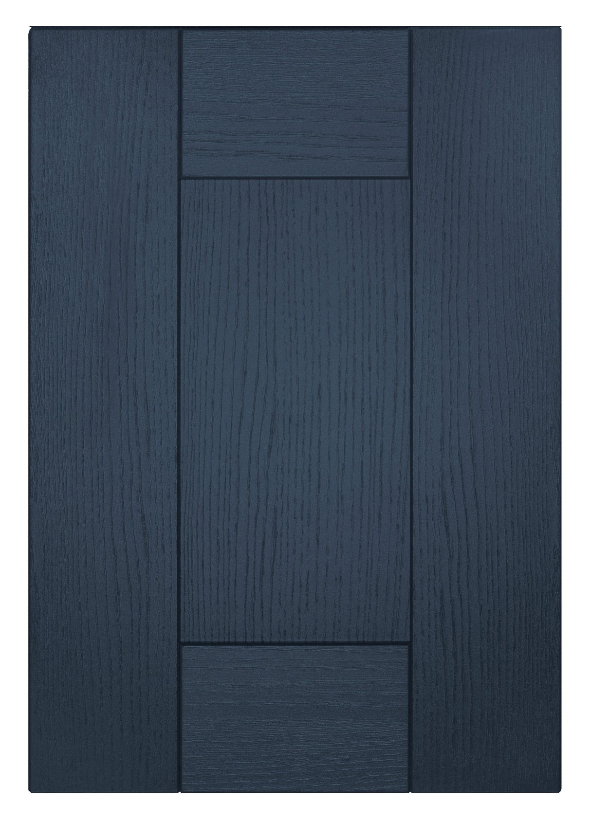 Buckingham Wood Grain Shaker Navy Blue- Replacement Kitchen Doors (1965mm High 3 Panel)