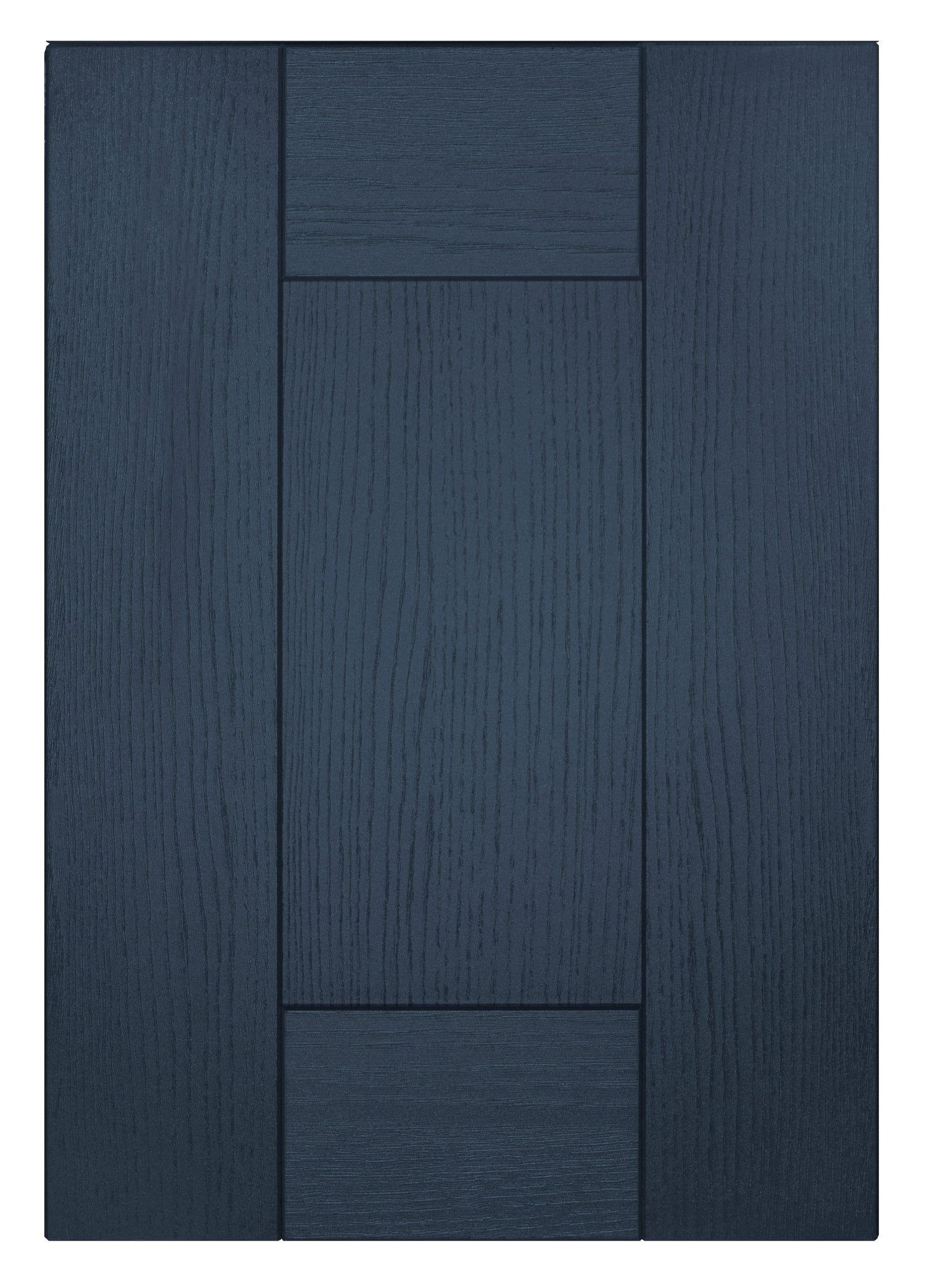 Buckingham Wood Grain Shaker Navy Blue- Replacement Kitchen Doors (1965mm High 3 Panel)