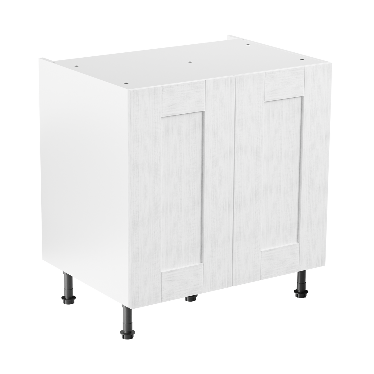 Buckingham White Ash Shaker 1000mm Kitchen Base Unit Complete