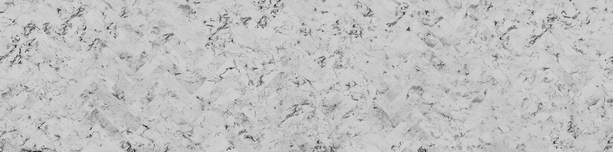 Bushboard Alloy Carrara Marble Herringbone Aluminium Feature Kitchen Splashback