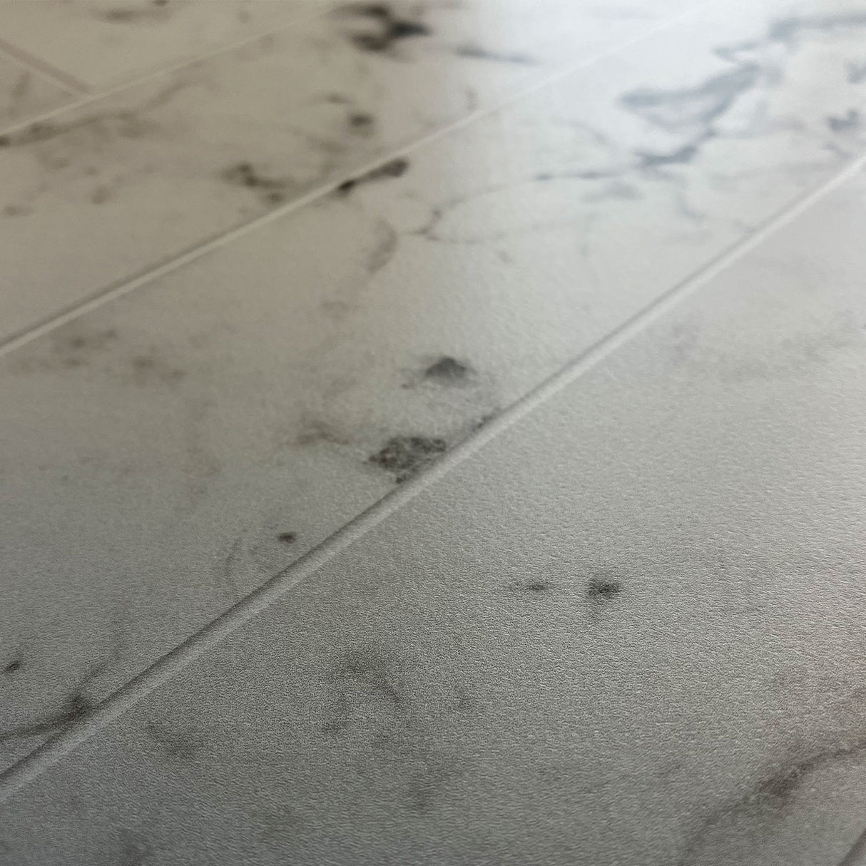 Bushboard Alloy Carrara Marble Herringbone Aluminium Feature Kitchen Splashback