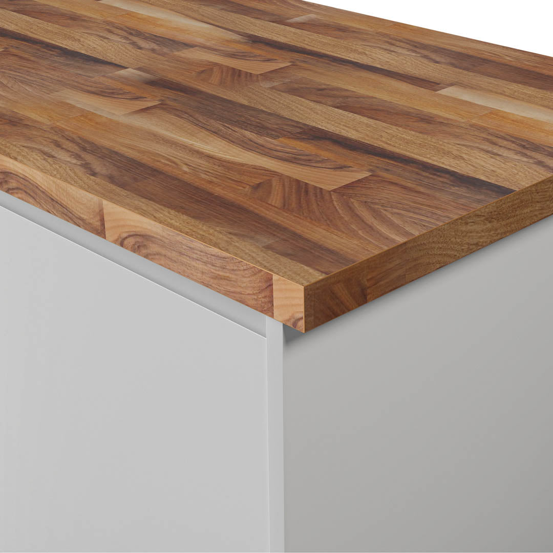 Deterra Solid Walnut Real Wood Kitchen Worktops 27Mm (T)