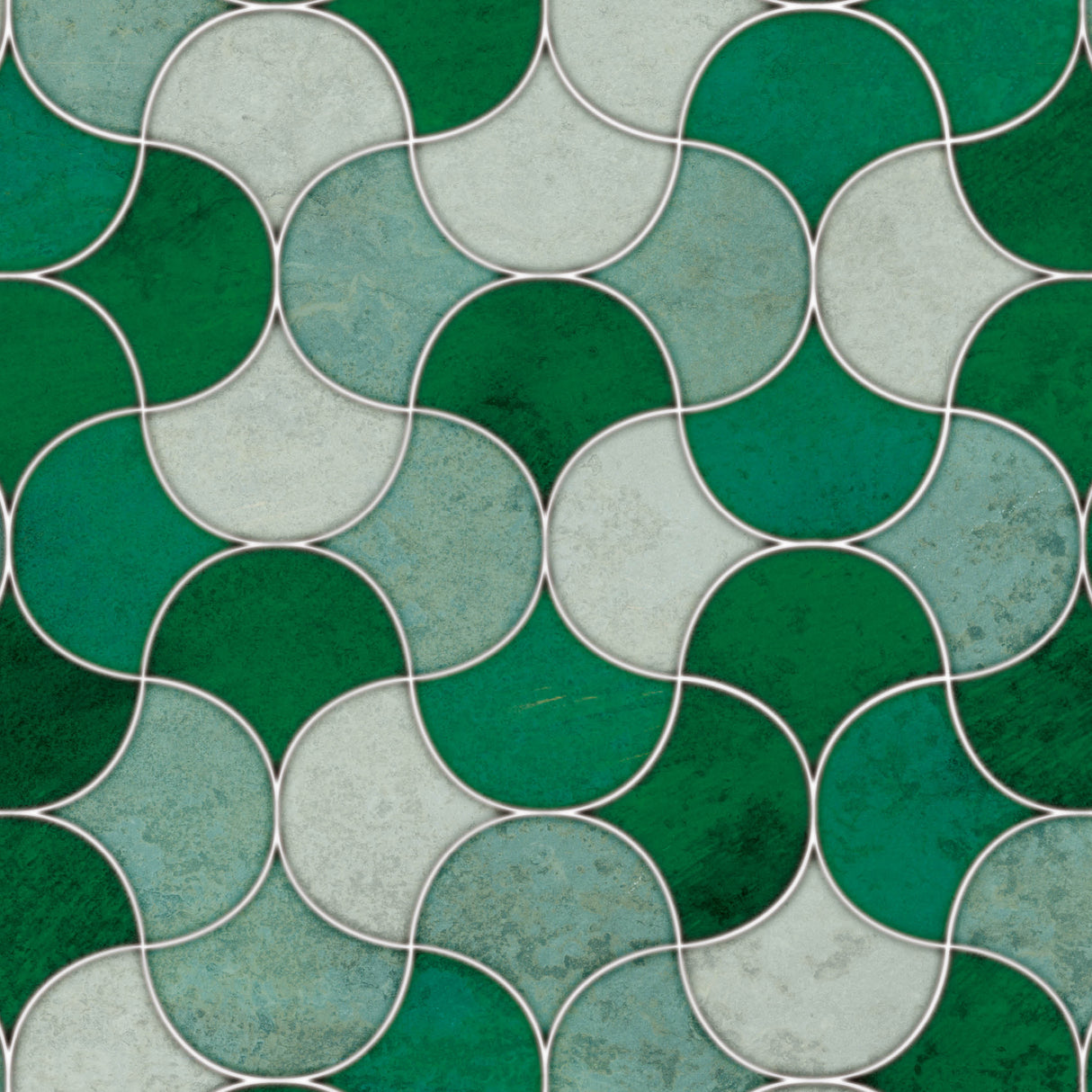 Bushboard Alloy Emerald Scallop Aluminium Feature Kitchen Splashback