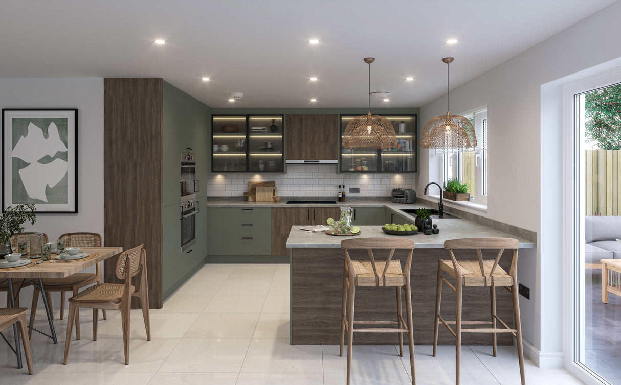 Fenton Painted (Laser Edged) Slab Carbon Grey- Replacement Kitchen Doors (Trims & Accessories)