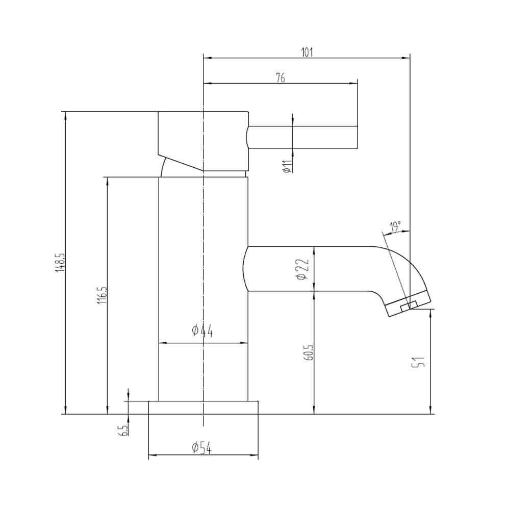 Astini Chepstow Black Gunmetal Bathroom Basin Mixer Tap & Slotted Waste TIS5111
