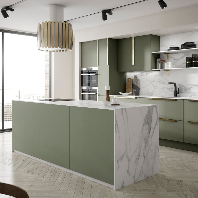 Wilsonart Zenith Marbre Veneto Compact Laminate Kitchen Worktops (White Core)