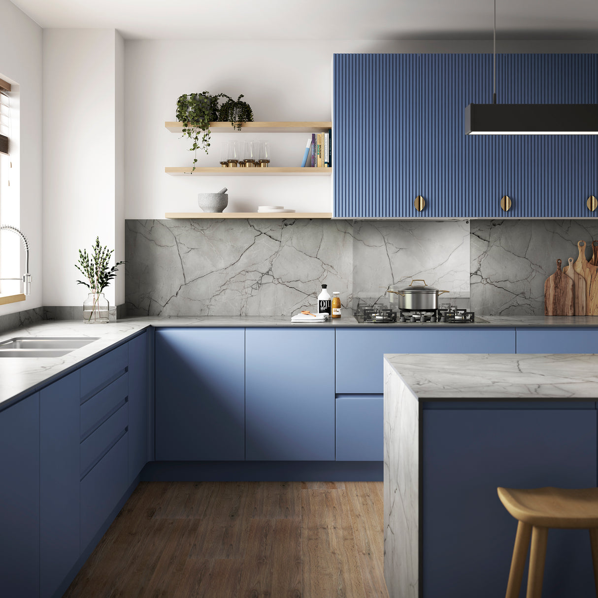 Wilsonart Zenith Marmo Grigio Compact Laminate Kitchen Worktops (Grey Core)