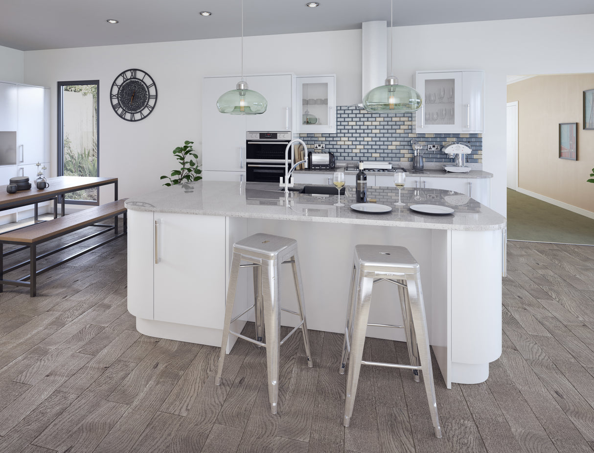 Vogue Slab White Gloss- Replacement Kitchen Doors (980mm High)