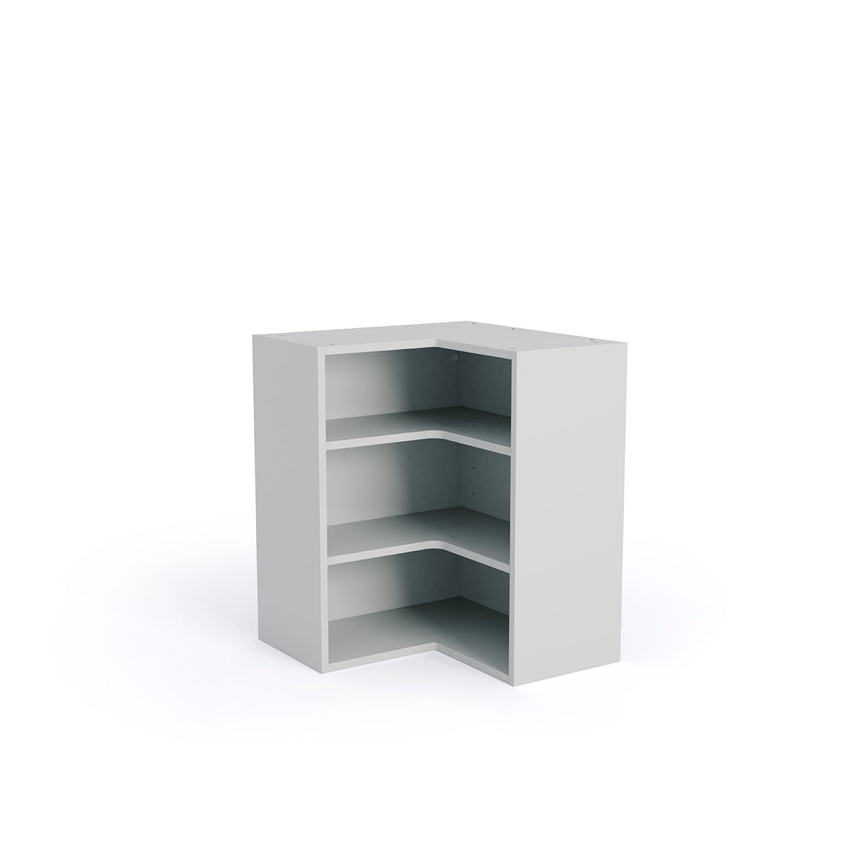 600mmx600mm Flat Pack L Shaped Kitchen Corner Extra Tall (900mm High) Wall Cabinet Light Grey