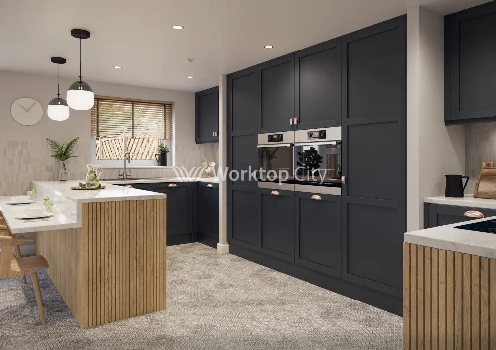 Balmoral Wood Grain ’Skinny’ Shaker Indigo Ash- Replacement Kitchen Doors SAMPLE PRODUCTS