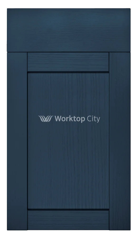 Balmoral Wood Grain ’Skinny’ Shaker Navy Blue Ash- Replacement Kitchen Doors SAMPLE PRODUCTS