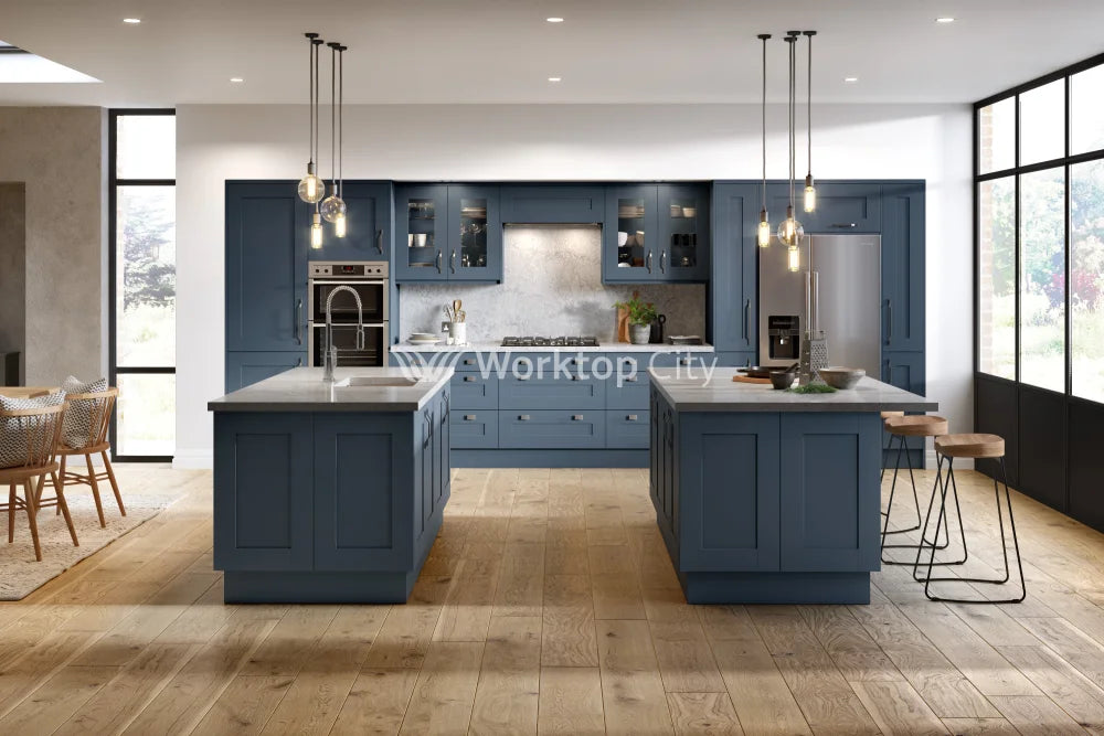 Buckingham Wood Grain Shaker Navy Blue- Replacement Kitchen Doors SAMPLE PRODUCTS