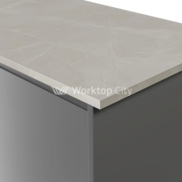Duropal Kitchen Worktops S63069CA Cracked Marble Plaster - Square Edge - Ceramo Finish Square Edge Worktop - 4100mm x