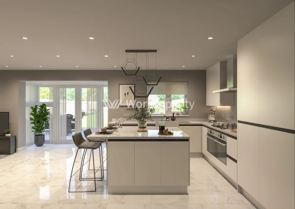 Fenton Painted (Laser Edged) Slab White- Replacement Kitchen Doors SAMPLE PRODUCTS