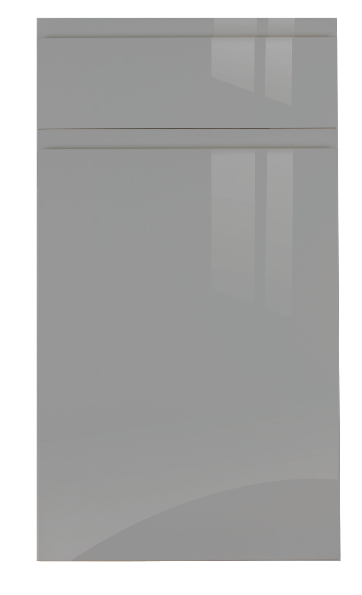 JAY Handle Less Dust Grey Gloss J Pull- Replacement Kitchen Doors (645mm High)