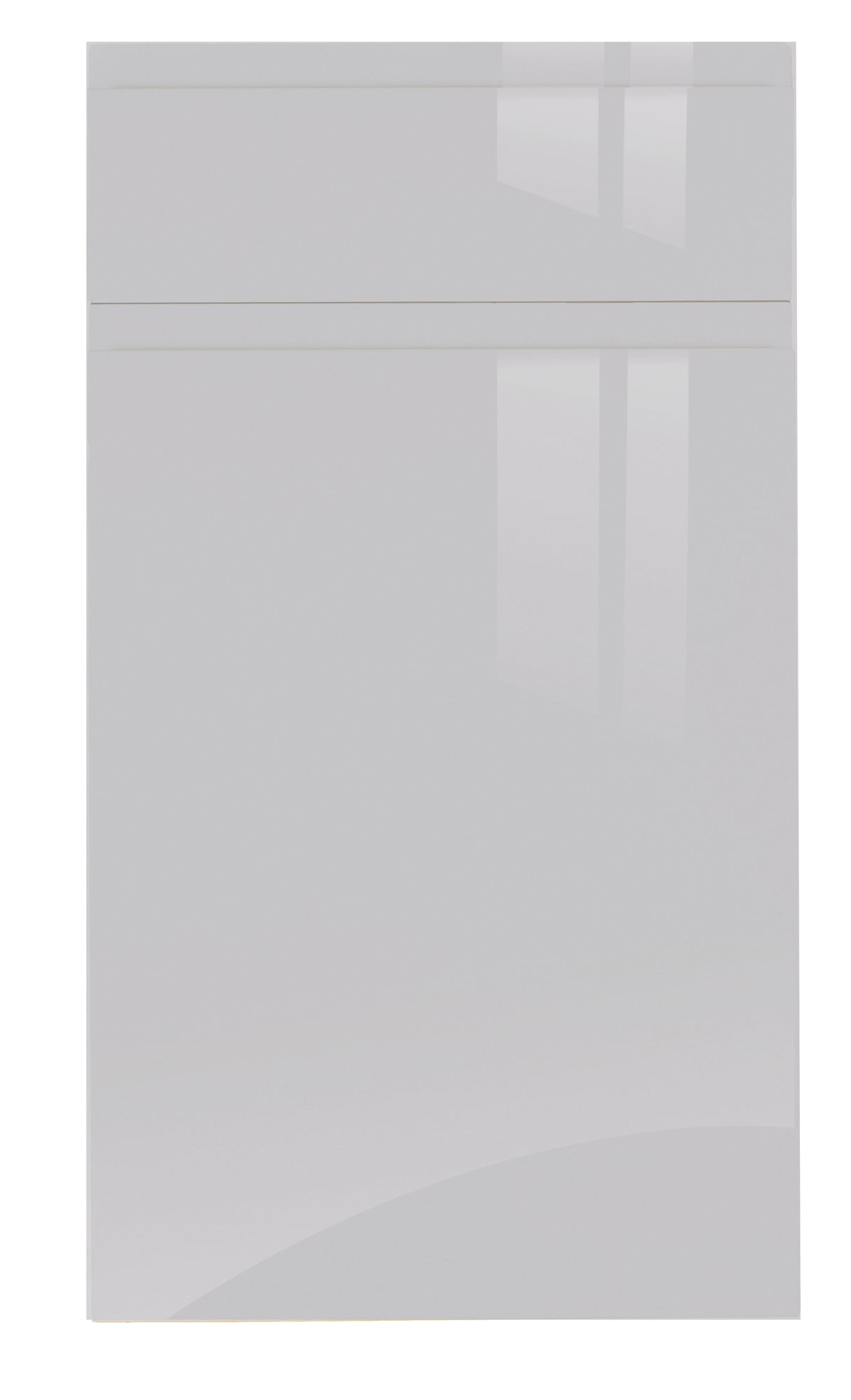 JAY Handle Less Light Grey Gloss J Pull- Replacement Kitchen Doors (End Panel)
