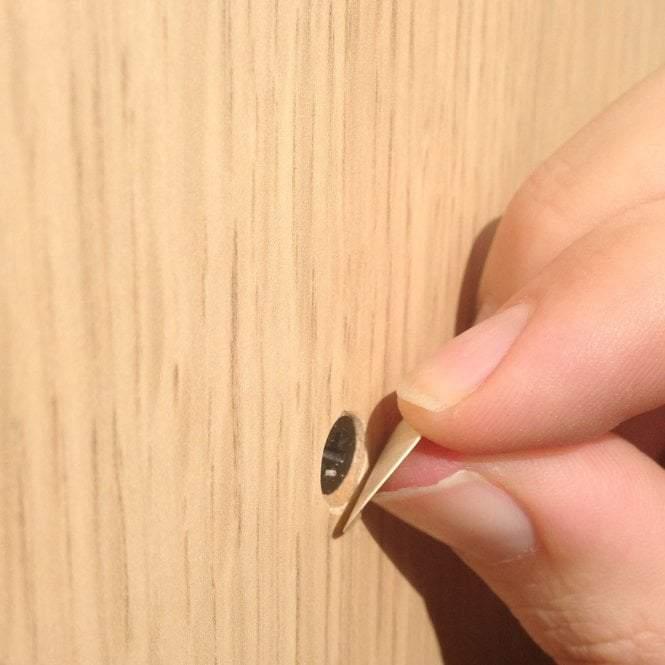 KwikCaps Self Adhesive Screw Cover Caps - Truffle Brown Denver Oak / Grey Vicenza Oak / Finsa Nogal Siena Balm(123)