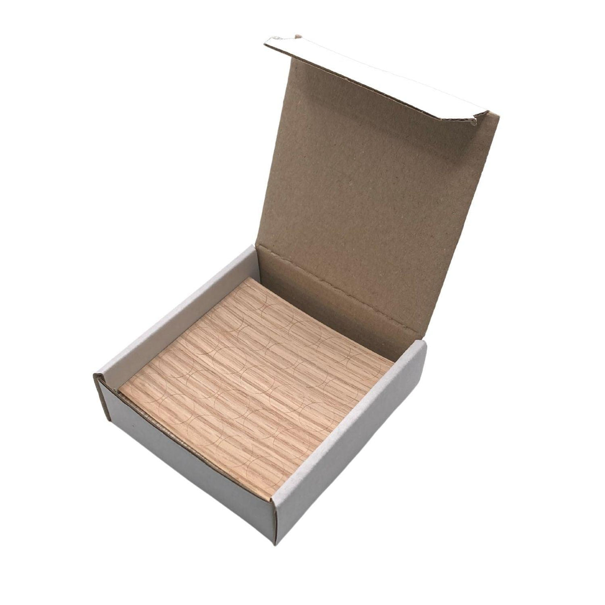 KwikCaps Self Adhesive Screw Cover Caps - Real Red Oak Veneer Unfinished (201)