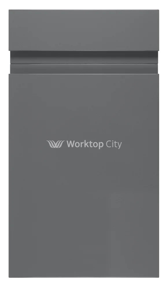 Larissa Handle Less Dust Grey Gloss J Pull- Replacement Kitchen Doors SAMPLE PRODUCTS