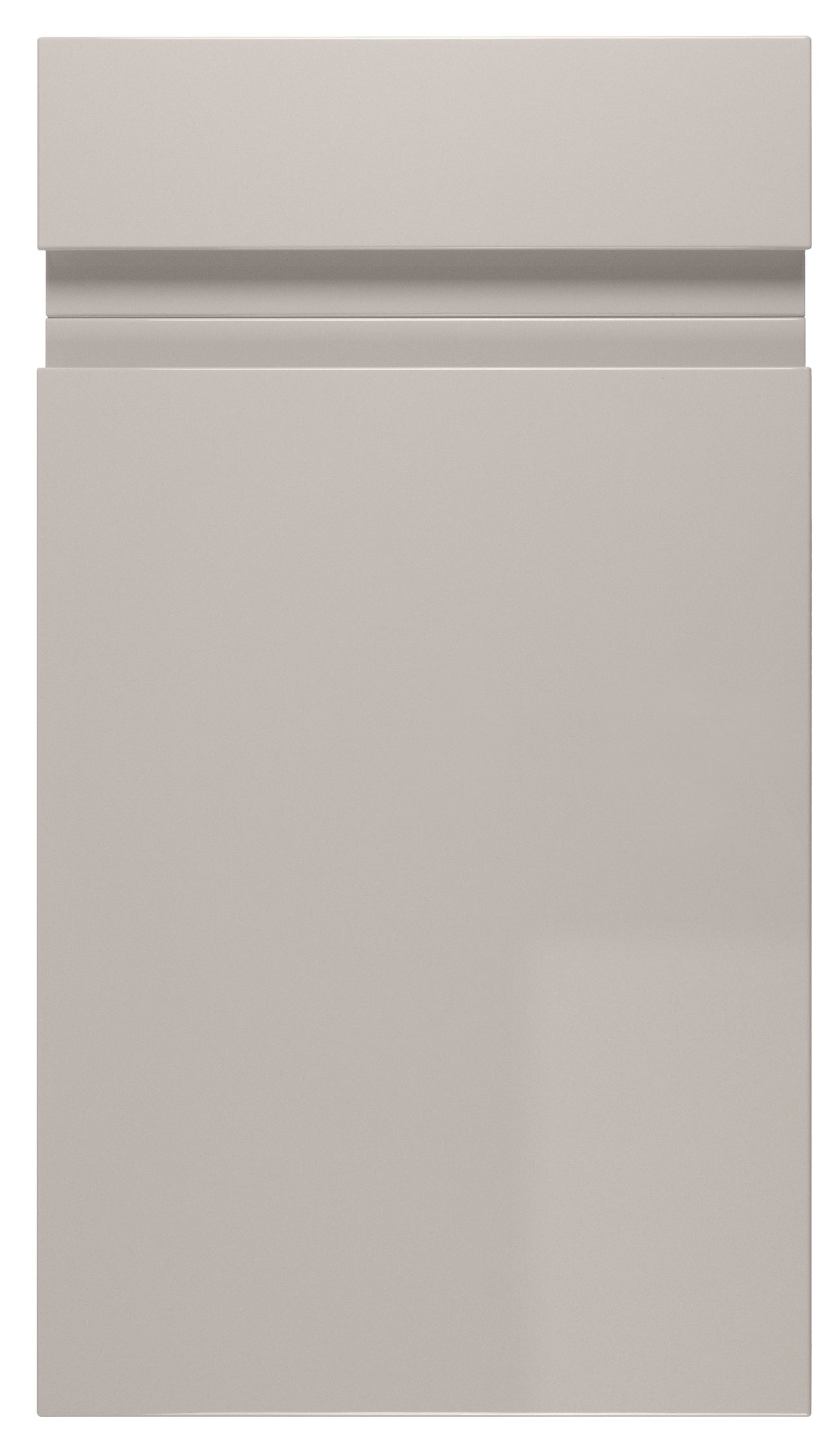 Larissa Handle Less Cashmere Gloss J Pull- Replacement Kitchen Doors (495mm High)