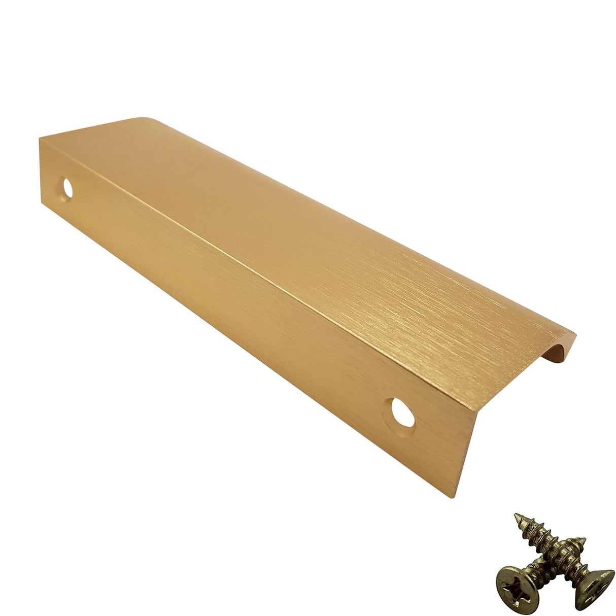 Brushed Brass Aluminium Cabinet Handle – Modern Cupboard, Drawer & Door Pull (Pack of 10)