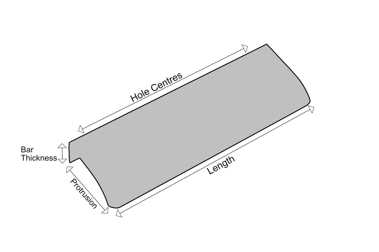 Brushed Inox Aluminium Cabinet Handle β Modern Cupboard, Drawer & Door Pull (Pack of 10)