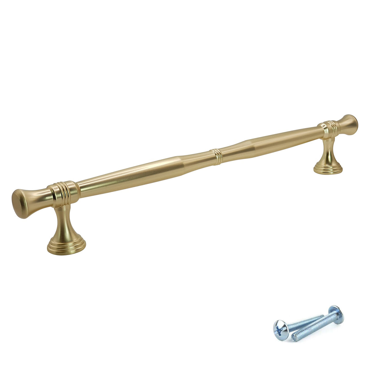 M4TEC Brushed Brass Decorative Bar Handle – VH8 Series (Traditional Cabinet & Drawer Handle)