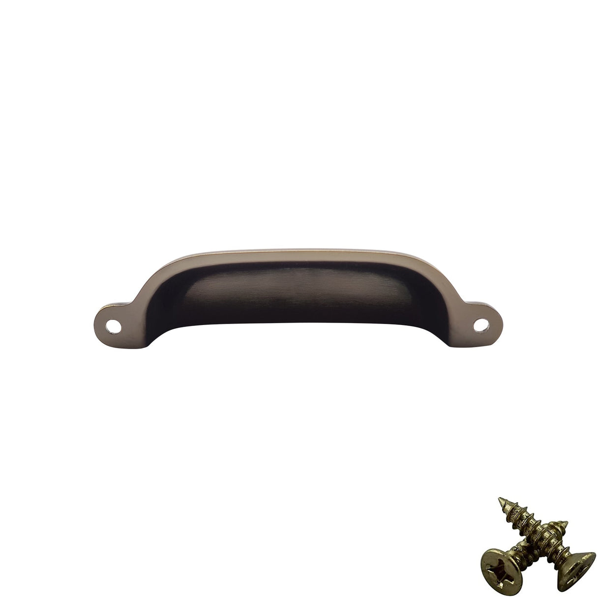 M4TEC 96mm Antique Brass Cup Handle - Kitchen Cabinet & Drawer Pull (VG4 Series)