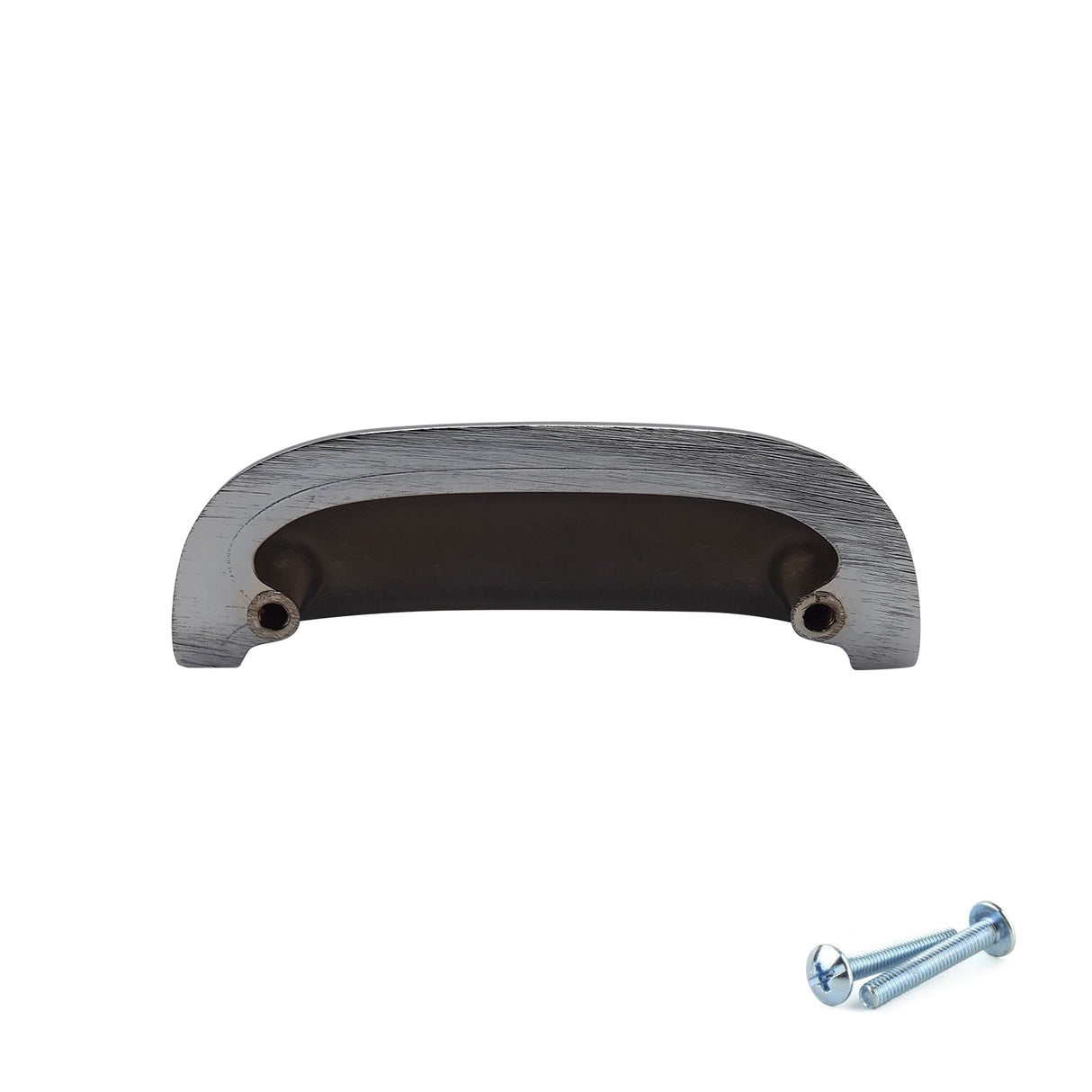 M4TEC 64mm Polished Chrome Cup Handle - High Shine Zinc Kitchen Cabinet & Drawer Pull (VG5 Series)