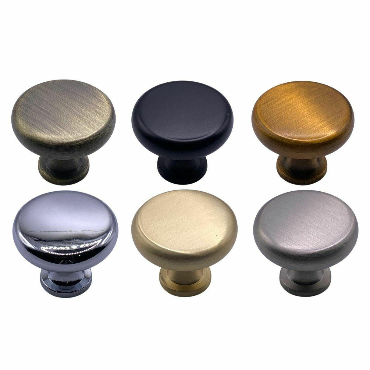 M4TEC Furniture Pull Knob β Brushed Brass, Chrome, Stainless Steel & Black Cabinet & Drawer Handle