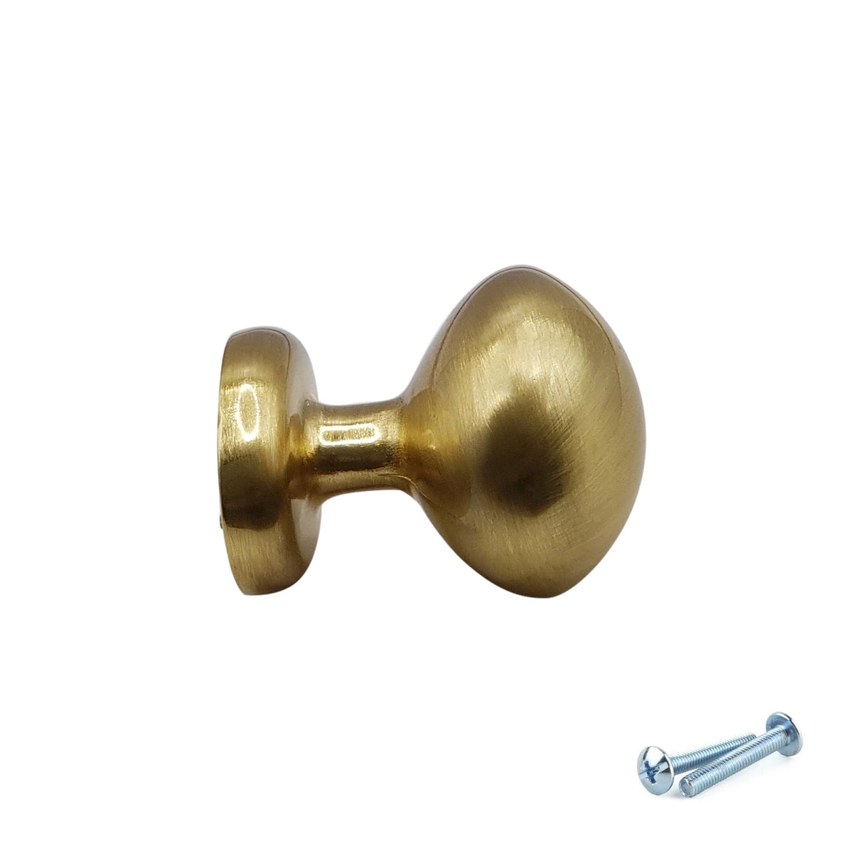 M4TEC Brushed Brass Cabinet Knob – 34mm Drawer & Cupboard Door Handle (VF9 Series)