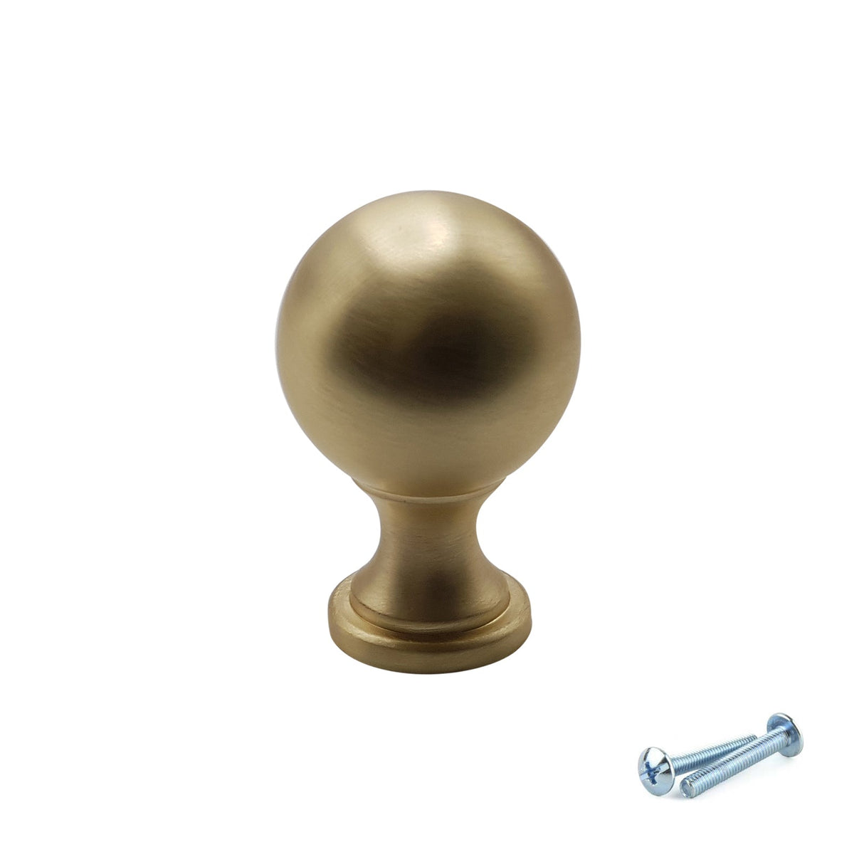 M4TEC Brushed Brass Round Knob Handle – VG9 Series (25mm Cabinet, Drawer & Cupboard Knob)