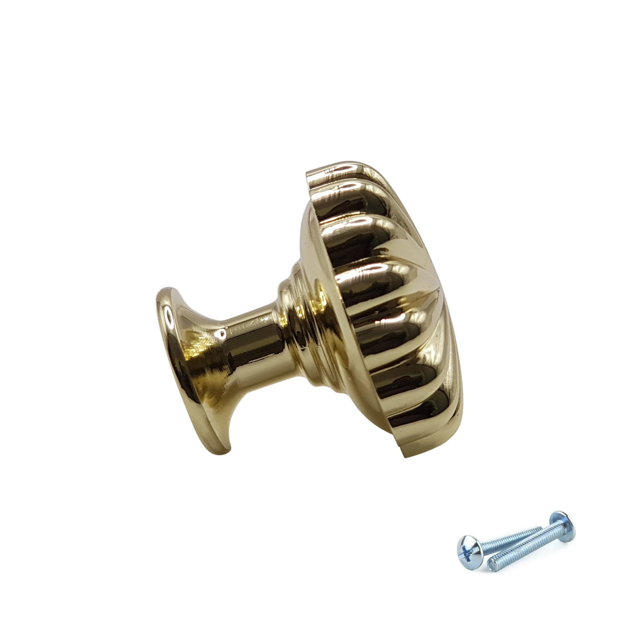M4TEC Karat Gold Fluted Knob Handle – VH3 Series (30mm Cabinet, Drawer & Cupboard Knob)