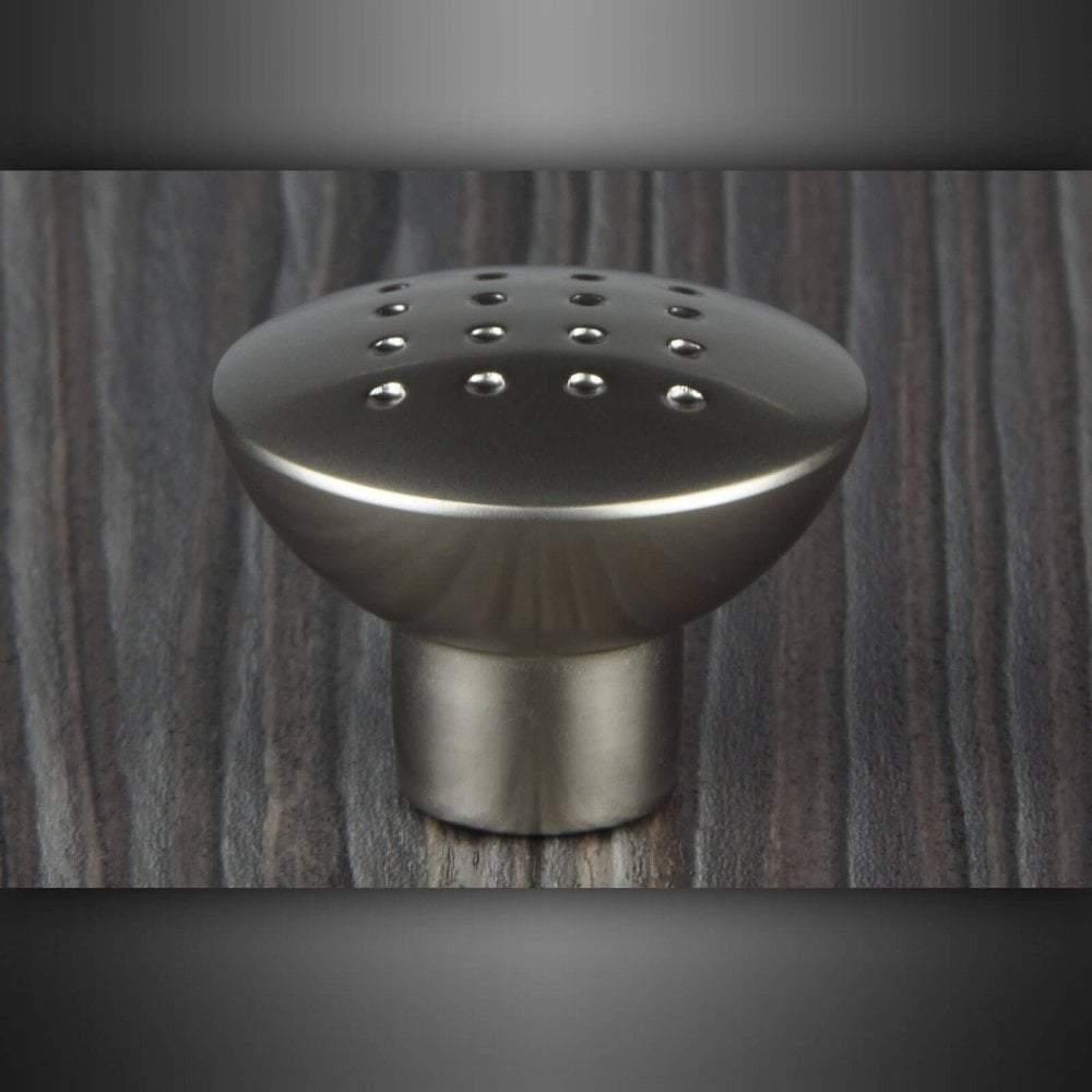 M4TEC Durness C9 Matt Nickel Cabinet Knob – 33mm Dimple-Pattern Cupboard & Drawer Handle