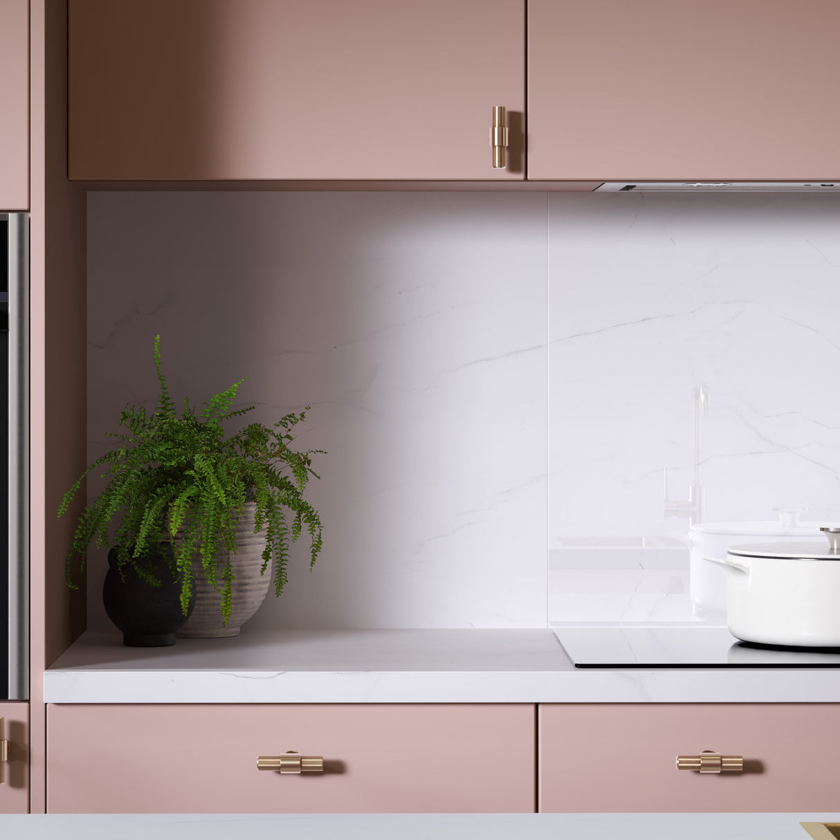 Bushboard Omega Modern Paros Marble Kitchen Worktops Matt Finish