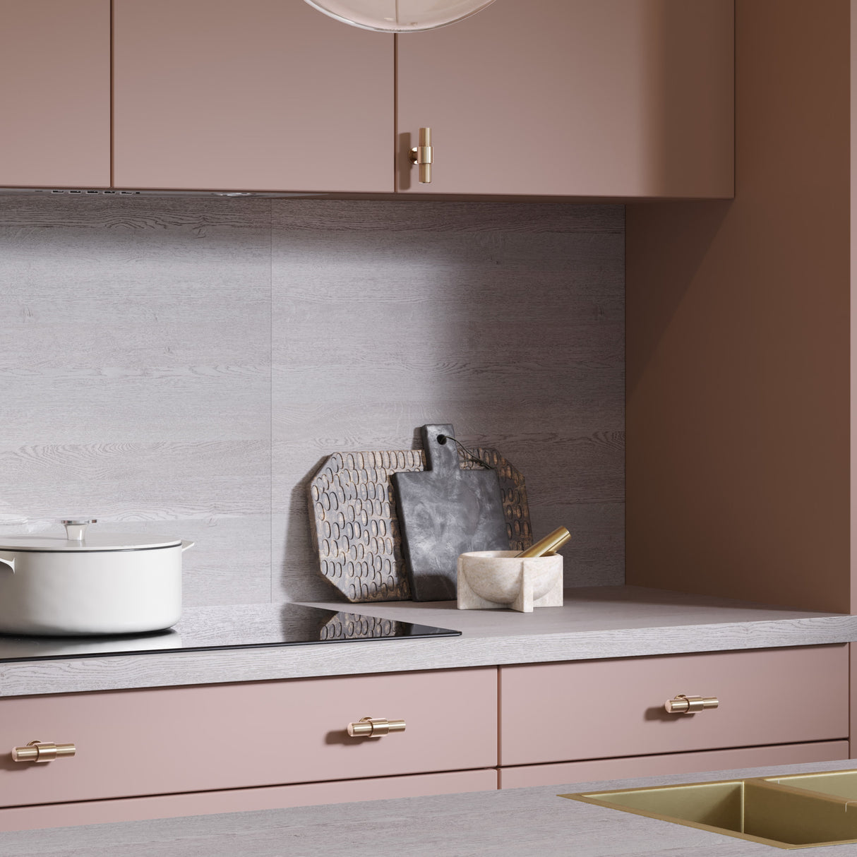 Bushboard Omega Modern Silver Oak Kitchen Worktops Timber Finish