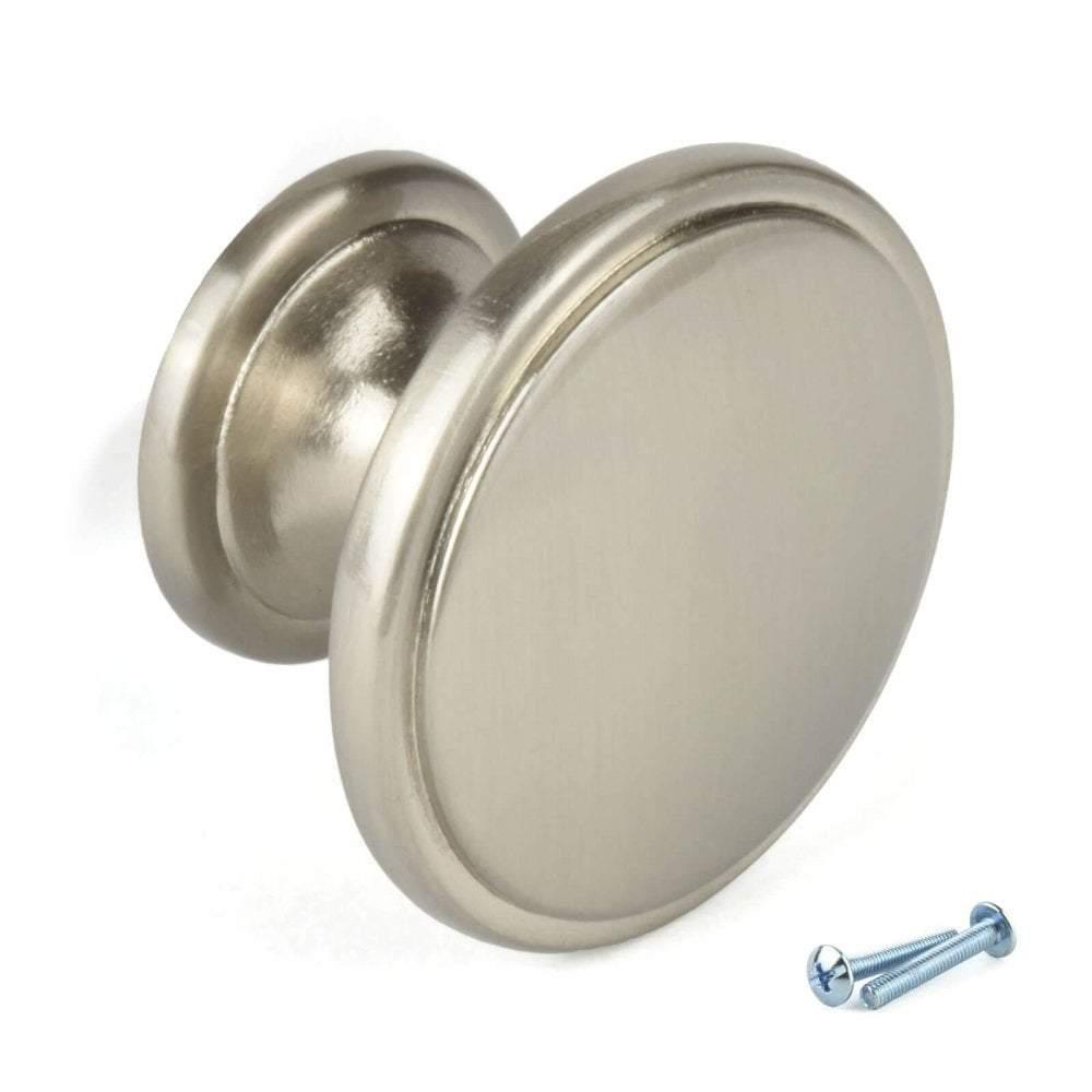 M4TEC Gillock F9 Brushed Nickel Cupboard Knob β 38mm Cabinet, Drawer & Door Handle