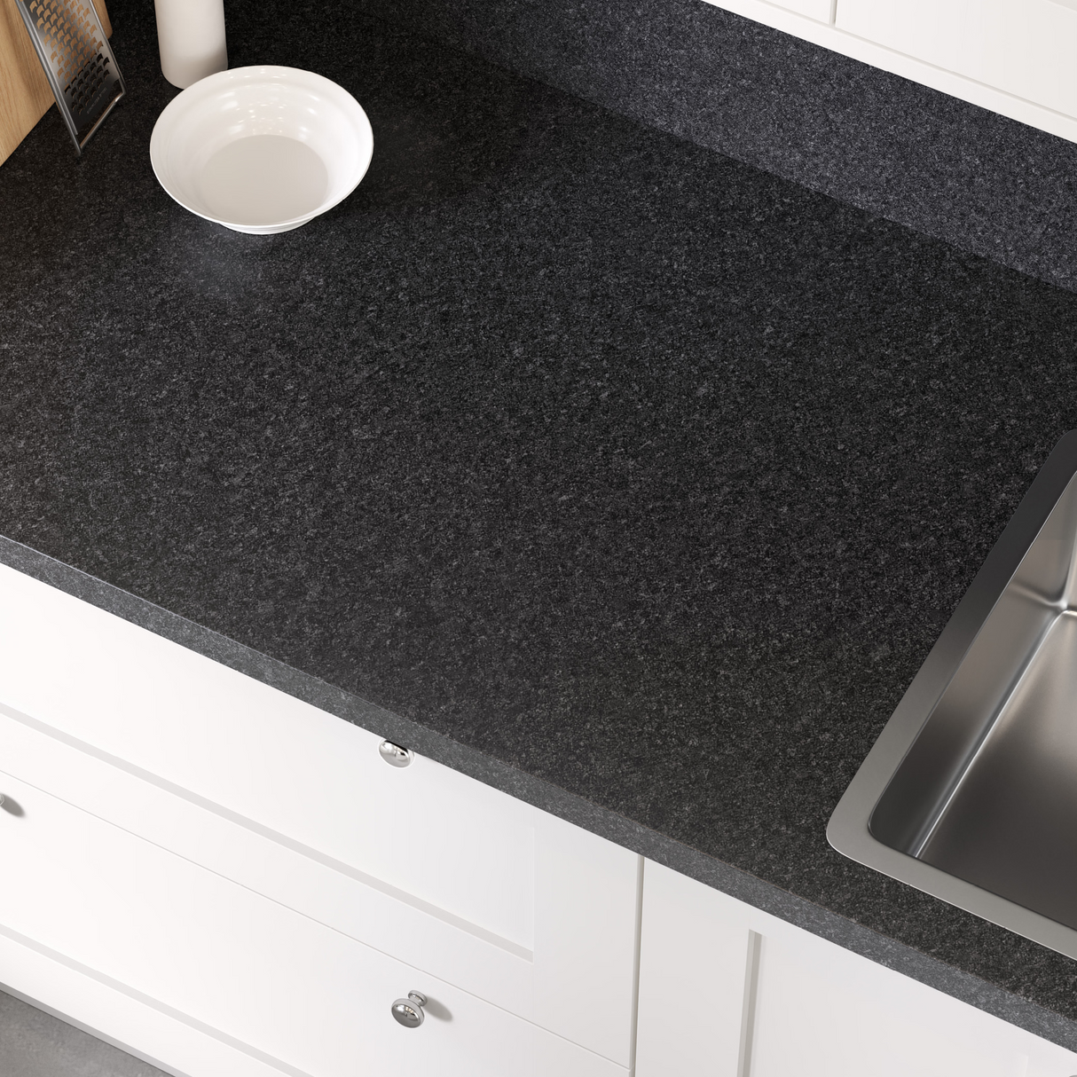 Bushboard Options Nero Granite (Stone Finish) - Free Sample