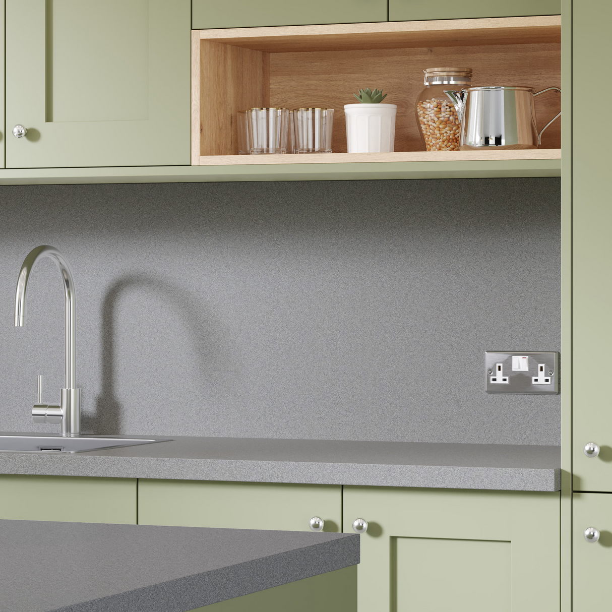 Bushboard Options Pewter Dust Kitchen Worktops (Matt Finish)