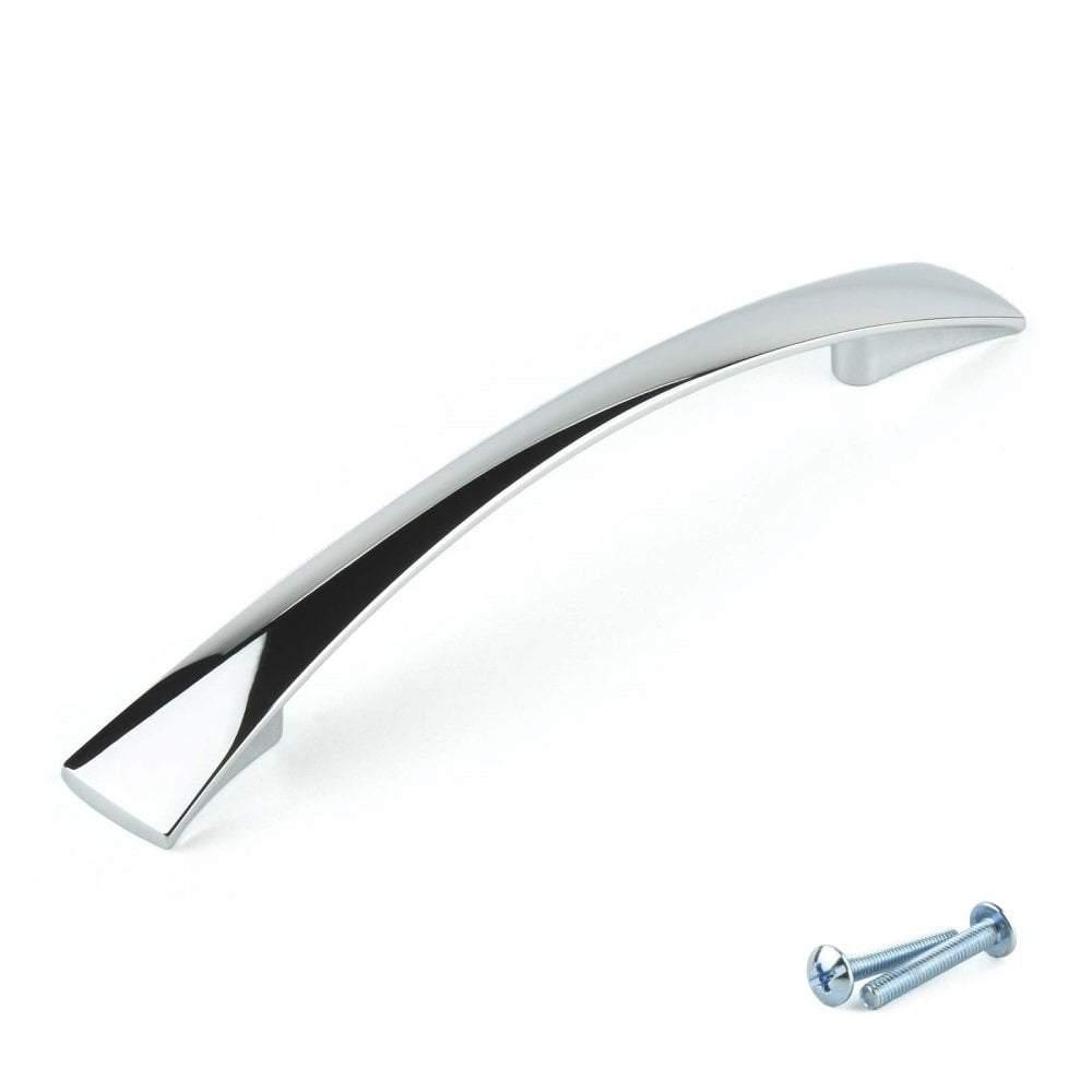 Polished Chrome Tapered Cabinet & Cupboard Handle – M4TEC Elgin D6