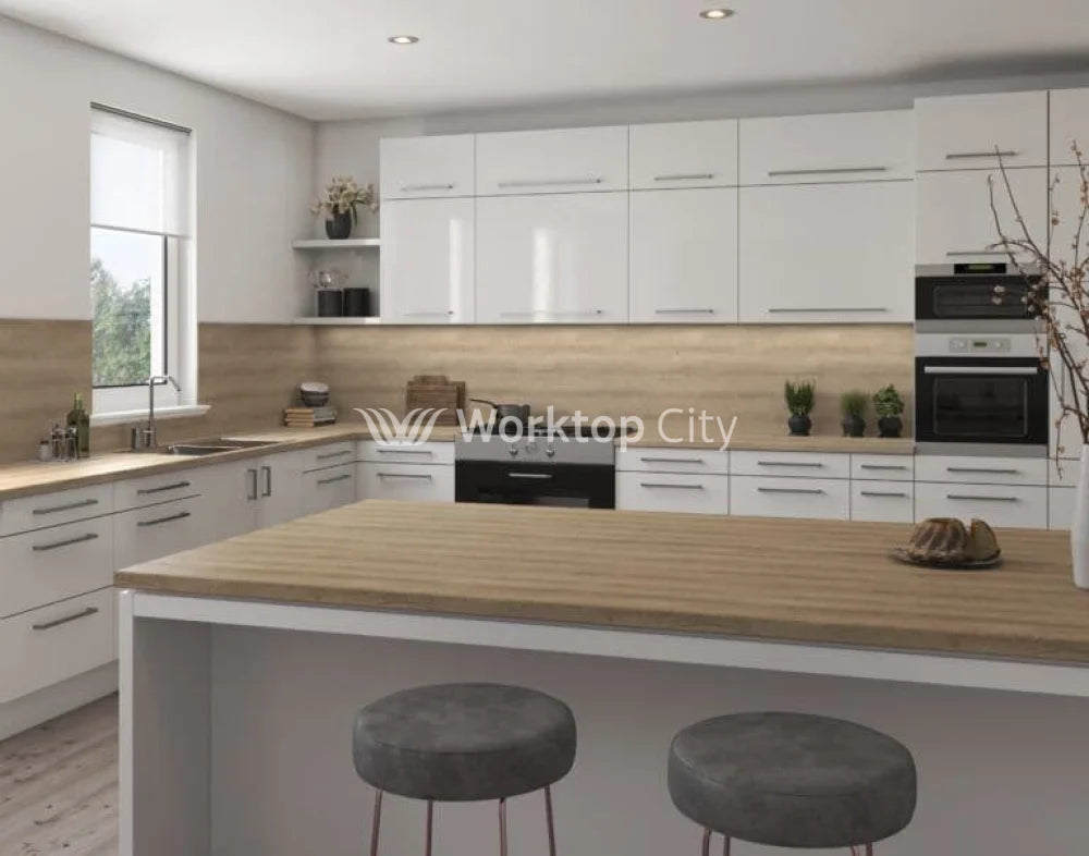 Senses Laminate Kitchen Worktops Caledonian Grey Oak Round (Postformed) Edge Kavir Matt Finish