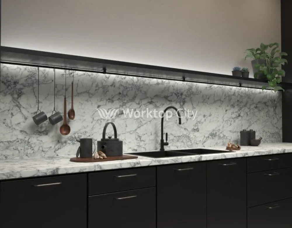 Senses Laminate Kitchen Worktops Carrara Marble Round (Postformed) Edge Dogal Matt Finish
