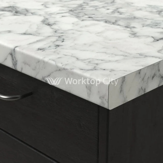 Senses Laminate Kitchen Worktops Carrara Marble Round (Postformed) Edge Dogal Matt Finish