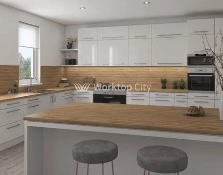 Senses Laminate Kitchen Worktops Pembrey Oak Round (Postformed) Edge Kavir Matt Finish