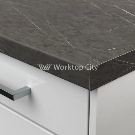 Senses Laminate Kitchen Worktops Pietra Grey Marble Round (Postformed) Edge Matte Finish 3mtr Worktop