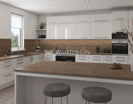 Senses Laminate Kitchen Worktops Sherwood Dark Oak Round (Postformed) Edge Kavir Matt Finish