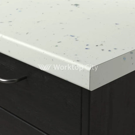 Senses Laminate Kitchen Worktops White Fleck Round (Postformed) Edge Matte Finish