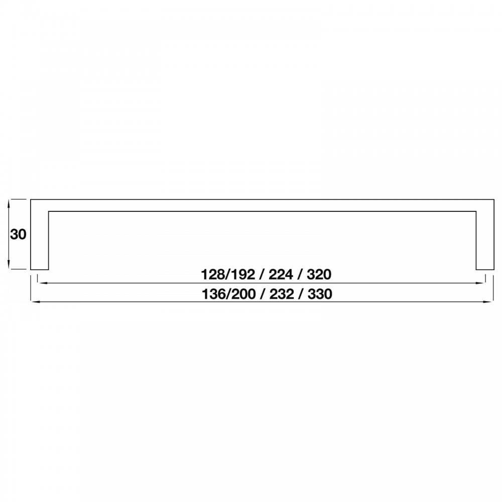 M4TEC Carronbridge Stainless Steel Handle – Cabinet, Cupboard & Drawer Door Handle (R7 Series)