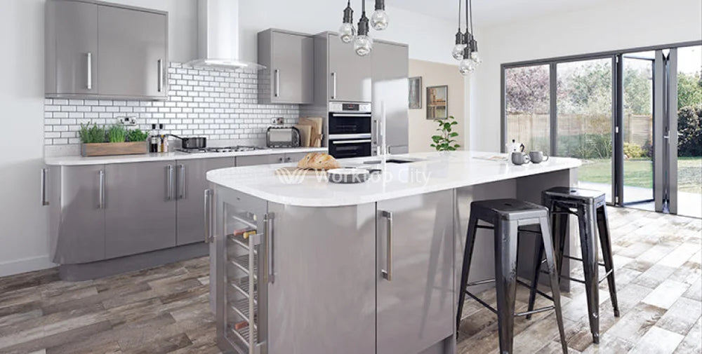 Vogue Slab Dust Grey Gloss- Replacement Kitchen Doors SAMPLE PRODUCTS