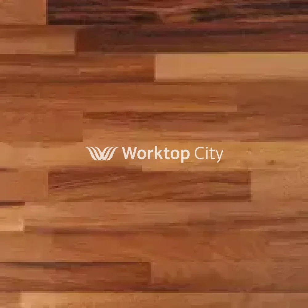 WTC Elegance Solid Iroko Real Wood Kitchen Upstand